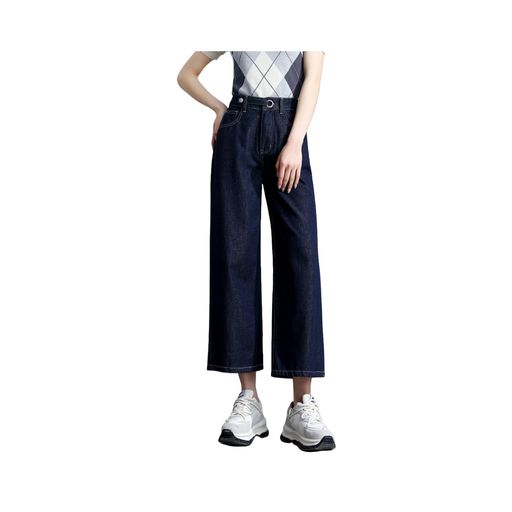 [MATSUMIZUYU]ジーンズ九分丈パンツレディース竹繊維ハイウエストジーンズワイドジーンズ柔らかい快適通気皺防止カジュアル着痩せオシャレきれいデートOL夏春秋(M)