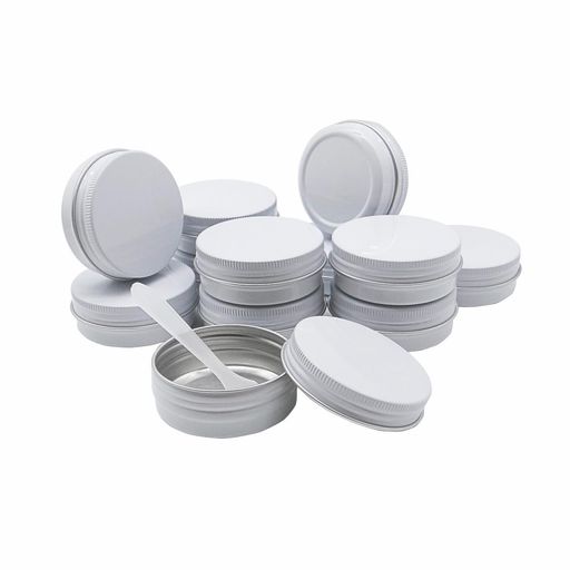 Wopanxye 12個パック 30g/30ml 1oz ホワイトアルミ缶 アルミケース クリームケース...