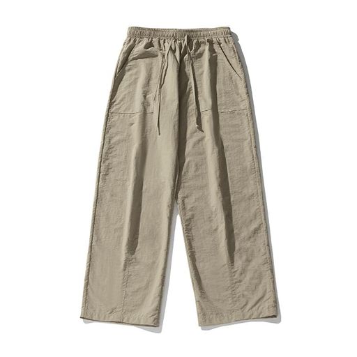 [JETSO4U]ガウチョパンツリラックスパンツメンズズボンカジュアルパンツメンズ春夏服人気無地快適調整..