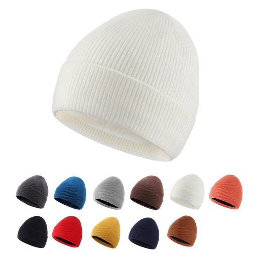 [Connectyle]ニット帽子幼児暖かいニットキャップキッズ男の子女の子冬フリース裏地カフビーニー子供ホ..