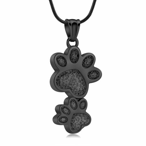 遺灰のための骨壷のネックレス犬のペットの灰のネックレス肉球の記念の灰記念品火葬の宝石類女性犬およ..