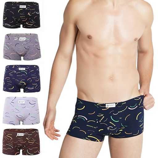 [SUNIU]ボクサーパンツメンズ下着セット通気吸汗コットンボクサーショーツ若いセクシースクエアショー..