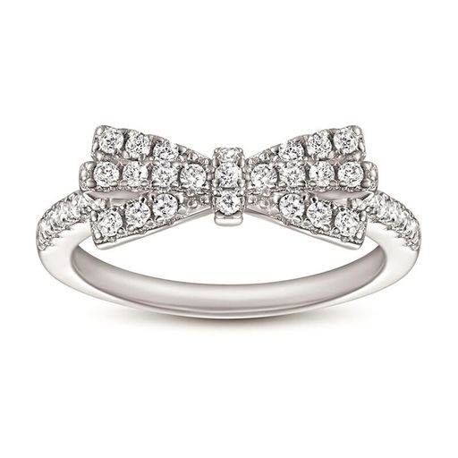 [Jeulia]レディース指輪蝶結び美指リングダイヤモンドレディースリングキラキラかわいい指輪ジュエリー..