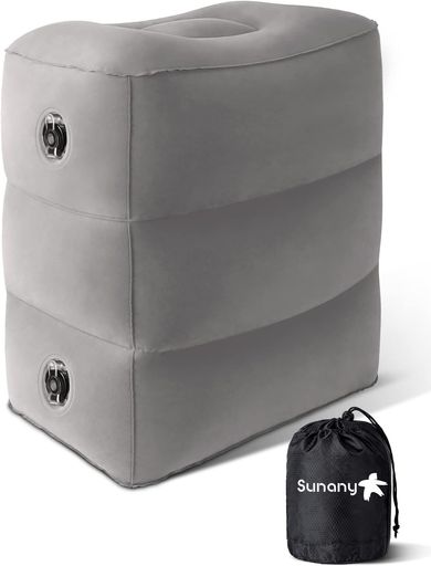 Sunanyフットレスト【30秒で簡単設置】飛行機快適グッズエアー足枕三段階高さ調節耐荷重150kg車足置き..