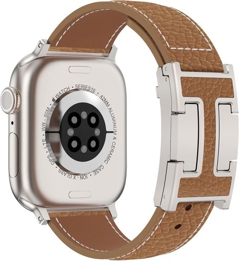 2025革新デザインForAppleWatchバンド本革レディースH型バックルAppleWatchUltra3/Ultra2Series11/10/9/8/7/6/5/4/3/2/1/SEレザー交換ベルト可愛いオシャレ