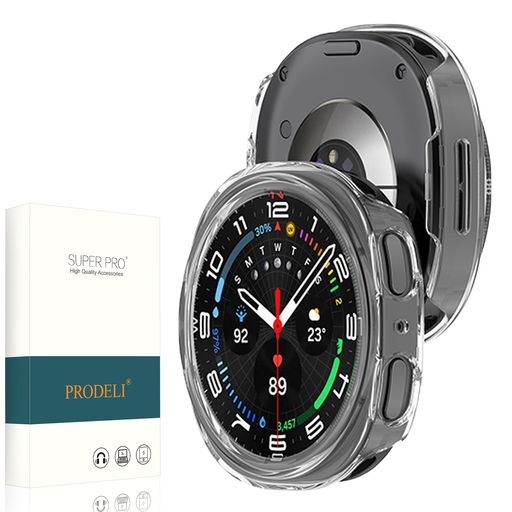 PRODELIForGalaxyWatch840mm専用ケースPC素材フィルムなしキズ防止取り付け簡単軽量衝撃吸収薄型ギャラクシーウォッチ840mm用保護カバー(透明)(2)