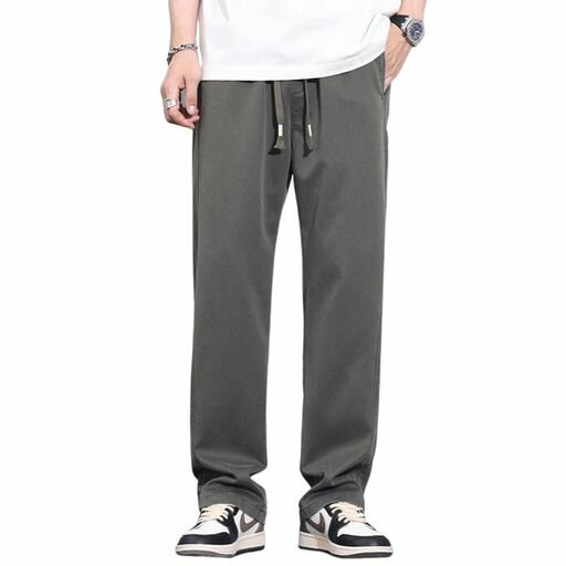 [WEENCHARM]ワイドパンツメンズズボンサルエルパンツ大きいサイズウエストゴムイージーパンツ冷感夏服..