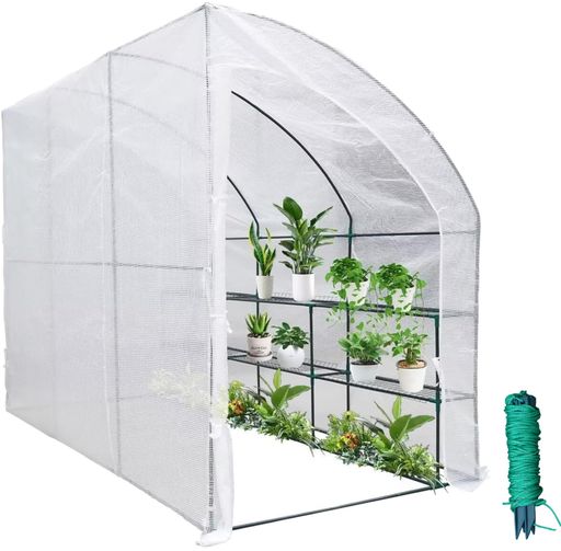 EastEamily温室2ドアビニールハウス300x148x215cmDIY観葉植物簡易温室ガーデンハウス温室テントガーデ..