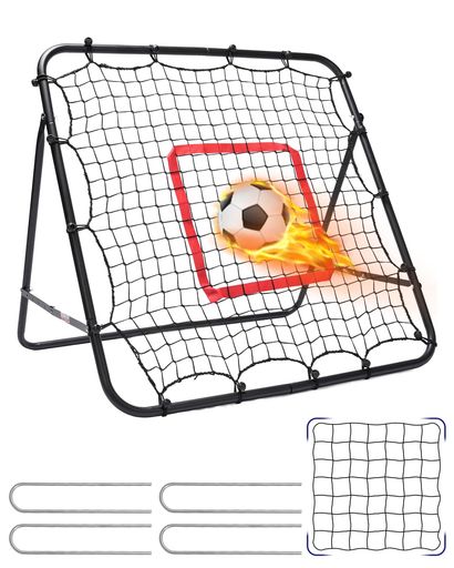 CYFIE リバウンドネット 100cm*100cm 室内 屋外兼用 リバウンダー サッカー フットサル 野球 テ二ス 練習 トレーニング 折りたたみ可能 練習用具 自主練習 自宅 子供の日ギフトメンズ 誕生日プ…