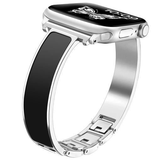 Bokoiosおしゃれバングルベルト互换アップルウォッチバンドレディース(42mmSeries11/10)41mm40mm38mm、対応かわいいスリムコンパチブルAppleWatchバンド、メタルアップルウォッチベルト(2)