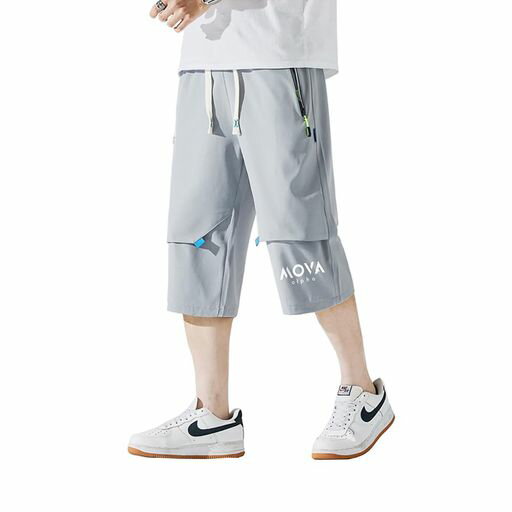 クロップドパンツメンズ7分丈夏スポーツハーフパンツミディアムパンツ半ズボンカーゴパンツショートパ..