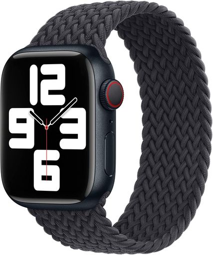 コンパチブルapplewatchアップルウォッチ用バンドiwatch柔らかいシリコーン糸混紡リサイクルヤーン素材ブレイデッドソロループ編組バン..