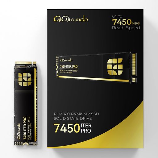 GiGimundo7450ITERPRO産業用内蔵SSDTLC1TBNVMePCIeGen4.0x43DNAND搭載/HMB採用/SLCバッファ技術/Trim機能最大読み取り7450MB/s最大書込み5000MB/s動画編集・