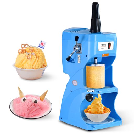 Vtsmaxかき氷機ふわふわ電動業務用かきごおり機電動ブロックアイススライサーサイドメニューやデザート..