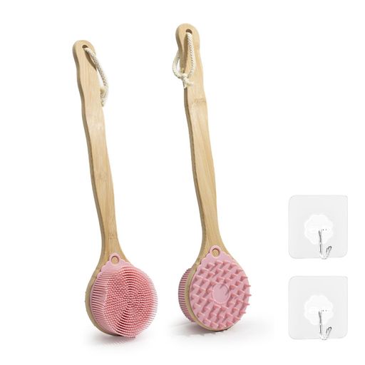 &#127752;✔【両面ボディブラシ】:一方で簡単に摩擦して、迅速に泡立てて肌の汚れを洗浄して、体の清潔さと快適さを高めて、一方で軽くたたいて摩擦/マッサージして、効果的に肌の疲れを緩和します。 &#127752;✔【使いやすい】:一方で...