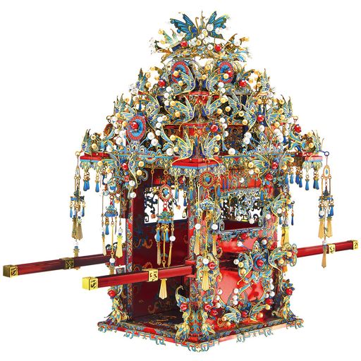 Piececool(ピースクール)立体パズル金属製点翠花嫁かご「てんすいはなよめかご」中国伝統工芸貴族婚礼..