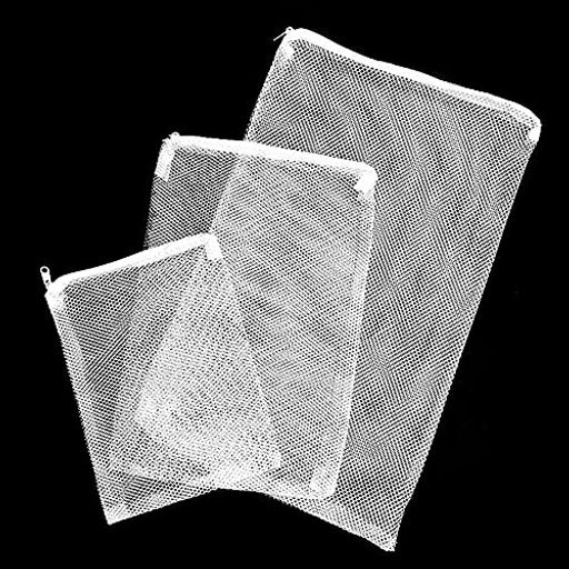 MUYYIKAメッシュ袋フィルターバッグ水槽アクアリウム金魚濾過ネットジッパー付き多用途穀物収納ネット..