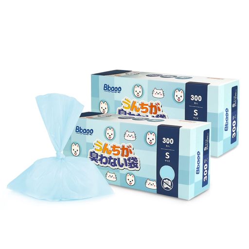 Bbaooうんちがにおわない袋Sサイズ600枚22x33cmうんち袋うんちが臭わない袋300枚x2個お散歩マナー袋厚..