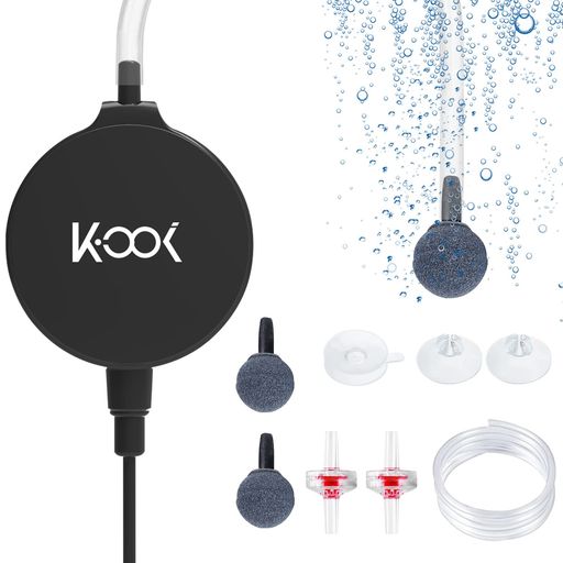 エアーポンプ水槽ポンプ1ワットミニ酸素ポンプ1~15ガロンシリンダ用の強力な空気曝気器キット・空気ポンプアセンブリバッククリップ・吸盤を含む3种使用方法のミニ増酸ポンプ・黒い