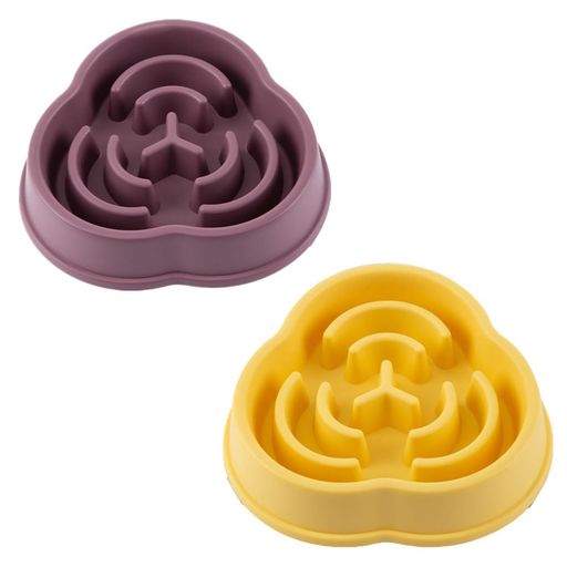 Enkarlペットボウル早食い防止2点セットペット食器犬猫餌入れスローフードボウル食べ過ぎ抑制滑り止め..