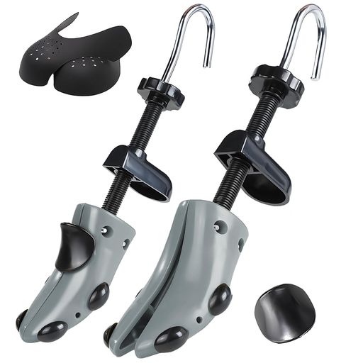 [Zruier]シューズストレッチャーシューキーパー靴サイズ調整靴擦れ靴ズレ靴伸ばしフィッタープラスチック靴広げる道具2個セットダボ付左右兼用男女兼用(灰青(はいあおL(25.0~29.0cm))