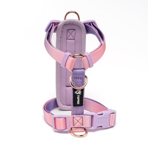 TSPRO犬用ハーネス引っ張り防止強化軽量通気性素材クイックリリースバックルサイズ多段階調整小型犬・中型犬適応散歩・訓練兼用ベスト型ペットハーネス耐久性に犬の散歩道具(グラデー…