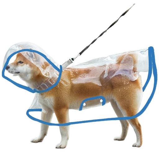 Peukialt犬用レインコートペットレインコートカッパポンチョ帽子付小型犬中型犬大型犬耐水性透明な合成樹脂風よけ寒さ対策着脱簡単(ブルーXL【日本国内出荷】)