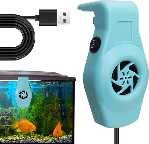 水槽扇風機小型水槽用クーラー水槽冷却ファンUSB給電2レベル風量調整設置簡単低騒音高温対策小型水槽用..