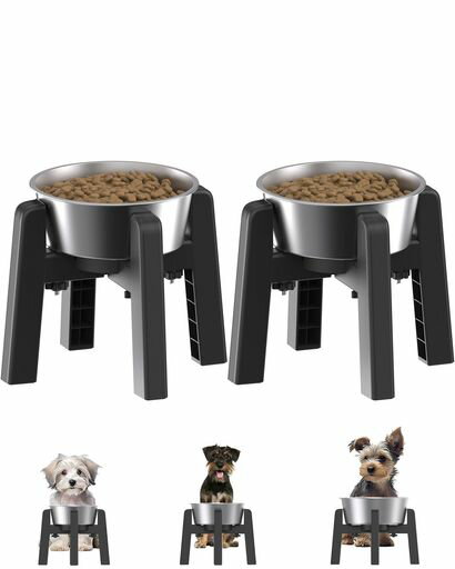 JUNSPOW2個パックペットボウルスタン