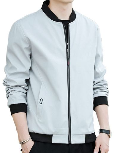 [Butrends]エムエーワンジャケットメンズフライトジャケットミリタリーブルゾンアウター秋カジュアル防風アウターおしゃれ無地gray3XL