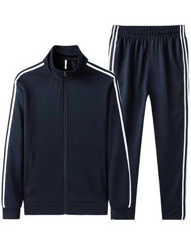 [WisdomLeaves]スウェット上下セットメンズジッパーアウターズボン無地通気カジュアルスポーツウェアランニングウェア吸汗速乾春秋冬服ジャージルームウェア长袖トラックスーツトレーニ…(4.0)