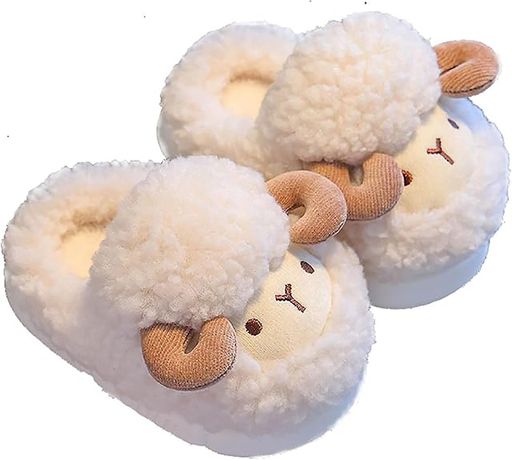 Rakuten - [QIXNJALG]子供ルームシューズ13~19cm2~8歳秋冬暖かいキッズ女の子男の子厚手もこもこ室内履き防寒滑り止め柔らかいお洒落洗える(ホワイト14cmキッズ14.0cm数値
