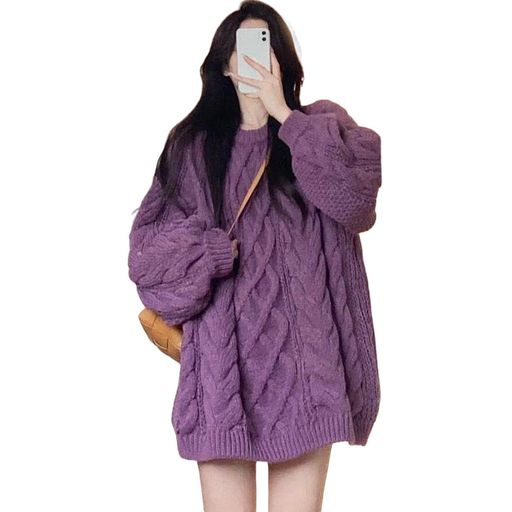 【暖かさをキープする】このセーターは、厚手のケーブル編みデザインで、寒い季節でも暖かさをキープします。柔らかく快適な着心地があり、高い伸縮性を持つため、日常着として最適です! 【ケーブル編みのデザイン】ケーブル編みは、セーターに独特の質感とテクスチャを与え、単調な一色セーターを一味違ったものに変えています。ゆったりとしたデザインで、着心地が軽やかです。広めの袖と長い着丈が、ファッション性と快適さを兼ね備えています。セーターの丸襟デザインも、全体のスタイリッシュさを高め、どんな場面でも目を引きます! 【合わせやすい】ジーンズ、ロングスカート、ショートパンツとのコーディネート、どんなスタイルにも合わせやすいです。エレガントなネックレスやスカーフをアクセントとして追加することで、全体のスタイルを一層引き立てます。 【体型カバー】この長袖セーターは、体のラインを巧みに引き立て、よりスリムに見せてくれます。ゆったりとしたシルエットは快適さだけでなく、体の小さな欠点をカバーし、自信を持って着用できます。