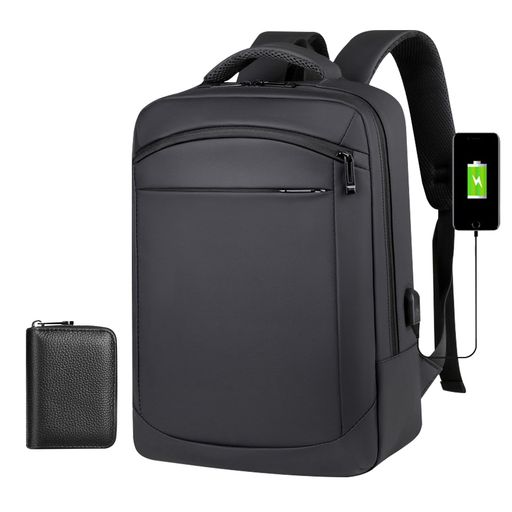 [AouduoYomi]ビジネスリュックメンズ防水軽量バックパックUSB充電ポート耐衝撃撥水加工薄型A4ファイル15.6インチPCパソコンリュック大容量多機能ポケット防汚性通気性通勤通学出張旅行カバン