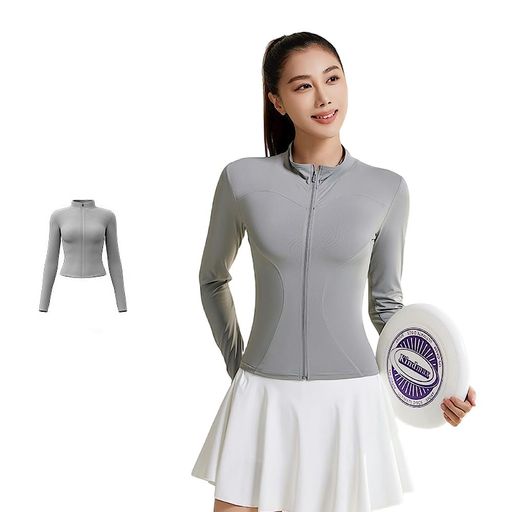 Rakuten - [Karsaer]トレーナーレディースランニングウェアスリムフィット通気スウェットジャケットレディース長袖無地シンプルカジュアルファッションスポーツ/トレーニング/ジム/ヨガ/ダンス/散…