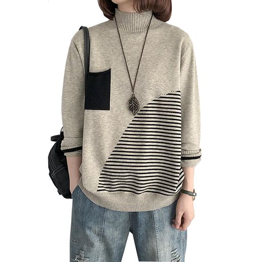 [OGCPWYQZ]セーターレディースニットハイネックリブタートルネックシンプルトップス長袖着痩せ柔らかいゆったりカジュアルおしゃれ可愛いカジュアル暖かい通勤お出掛け秋冬