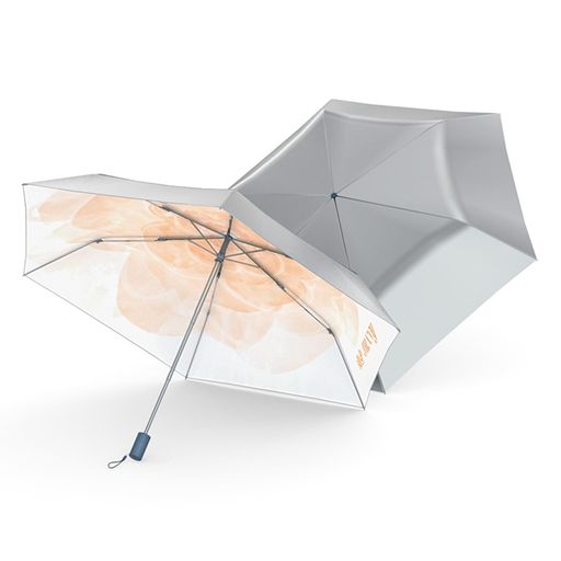BPSUNNYレディース折りたたみ傘6本骨タイシルバージェルオートUVカット晴雨兼用傘UPF50+軽量通勤・通学携帯便利折り畳み式傘プレゼント母の日バレンタイン七夕祭り約270g-オレンジのデイジー