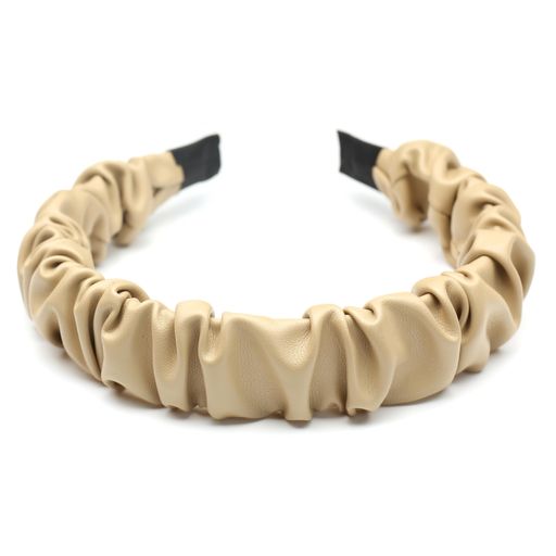 QinGooアンズレザーフリルカチューシャヘアバンドヘアターバンヘアアクセサリーレディース痛くない1本(..