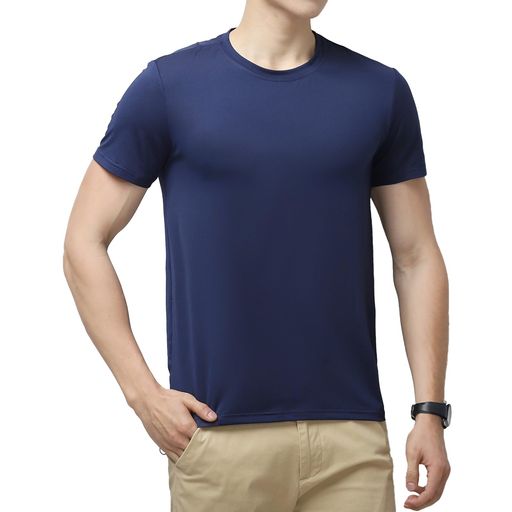 [FEDTOSING]tシャツメンズ半袖クールフィール・クイックドライ・トレーニングウェア夏冷感屏通気性ランニングtシャツネイビー