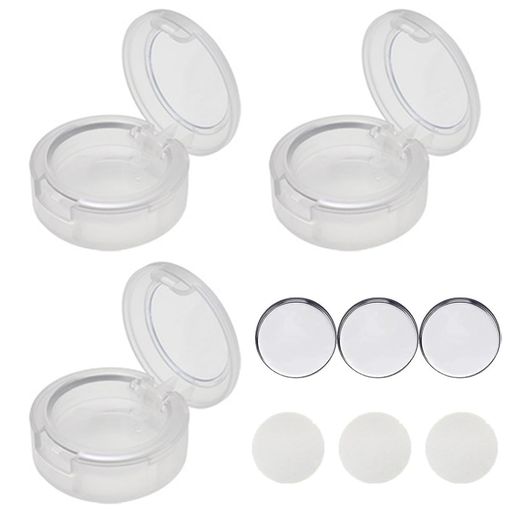 【商品仕様】サイズ:直径:38mm、内径:26.2mm、高さ:19mm、3個入りです。透明クリア 【高品質の素材】アイシャドー 空パレットは高品質のプラスチック素材を用いて作られ、丈夫で耐久性があり、表面が滑らかで、破損しにくく、無毒無臭で安心して使用できる。耐摩耗性に優れ、防水、長期使用可能。 【使いやすい】使用する場合は、アイシャドウを格子アルミニウムディスクに充填し、両面テープや接着剤を用いてアイシャドウディスクの格子に固定するだけでよい。粘着紙付き(底を接着して固定することをお勧めします。そうしないと、落下する可能性があります) 【持ち運び便利】パウダー空ケースは小さくてコンパクトなサイズに設計されています。化粧ポーチやハンドバッグに簡単に収納でき、出張や旅行、日常外出などどのような場面でも手軽に持ち運びが可能です。 【幅広い用途】アイシャドウケースは、DIYアイシャドウ、口紅、チーク、パウダー、その他のアートや工芸アイテムを混ぜるのに適しています。洗浄して再利用でき、化粧品の保管に最適です。自分で化粧品を作るのが好きな人におすすめです。