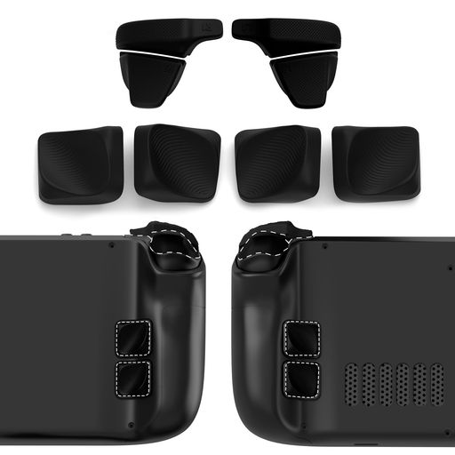 【Steam Deck専用設計】Steam Deck LCD / OLED の両モデルに対応。精密設計により本体にしっかりフィットし、ポート・排気口・各種ボタンの操作を妨げないデザインです。 【トリガー操作がより快適に】拡張されたLRトリガーは厚みと幅を追加し、よりスムーズで自然な押し心地を実現。長時間プレイでも指への負担を軽減します。 【滑りにくいテクスチャー】Steam Deck OLED 用ショルダーボタンは柔らかいシリコン素材を採用。ドット状の滑り止め加工により、汗や滑りを防いで安定した操作が可能です。 【背面ボタンの握り心地を向上】背面ボタンカバーは高さを持たせ、指にフィットする溝入りデザインを採用。グリップ力と快適性を高めるだけでなく、純正ボタンの摩耗や汚れからも保護します。 【簡単取付&amp;長持ち保護】ガイド付きで工具不要、かぶせるだけの簡単装着。耐久性の高いシリコンが快適性と保護性能を向上させ、持ち運びの邪魔にもなりません。