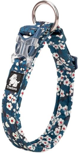 cocomall日本授権店犬首輪犬の首輪訓練用小型、中型、大型犬用ペット用品ナイロン製通気性弾力性ソフトメッシュ簡単装着おしゃれ調節可能(XXLSaxonyBlue)