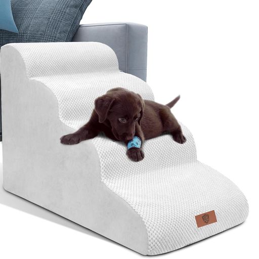Masthome犬階段犬スロープ階段ドッグステップ犬用ステップ4段高さ51cm段差解消ペット用ステップ階段滑り止め犬用4段踏み台安全カバー取り外し可能ペット用品小型犬室内犬高齢犬猫犬に適…