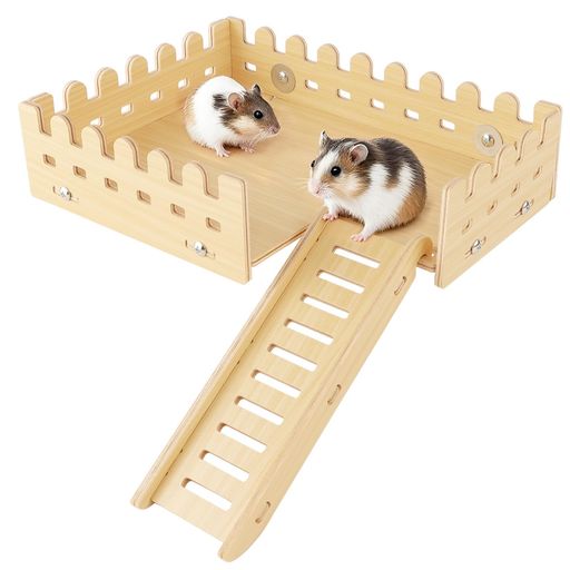 IRRVINハムスターステージプラットフォームチンチラステップ木製踏み台はしごハムスターおもちゃ階段遊..