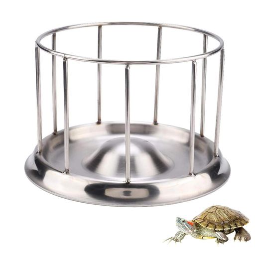DONGFANGB亀給餌ボウルステンレス製爬虫類用多機能デザイン餌入れ水入れ兼用陸亀半水亀トカゲヤモリヘ..