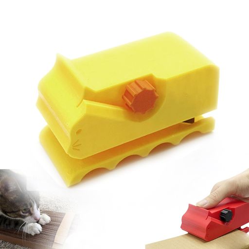 猫の爪とぎボード段ボールカッター3Dプリント二合一ツール爪研ぎと工作用カッター再生段ボール製繰り返..