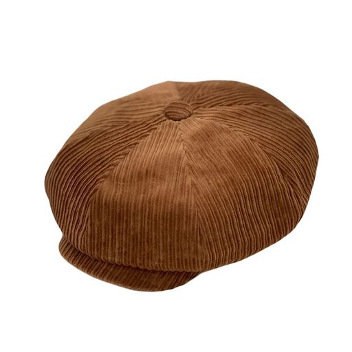 Rakuten - [ウィズムーンズ]帽子コーデュロイ生地シンプルキャスケットメンズレディースLDG1465(Brown)
