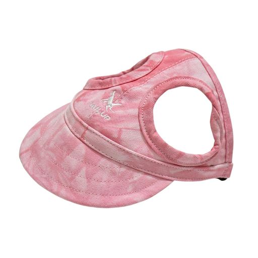 犬帽子キャップ夏犬の帽子ペット用野球帽日よけ日焼け防止紫外線対策小型犬中型犬大型犬ドックウェア海お出かけ散歩(ダークピンクM3-6kg)(4)