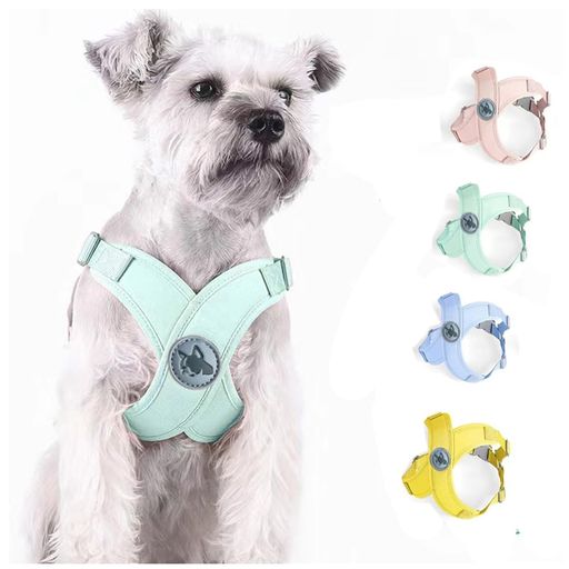 Fapayeep犬ハーネス-X型犬用胴輪引っ張り防止首輪超小型犬子犬中型犬2-17.5KGソフトかわいい簡単着脱りーど引っ張り防止軽量簡単着脱気管に優しい(ミントグリーンS)