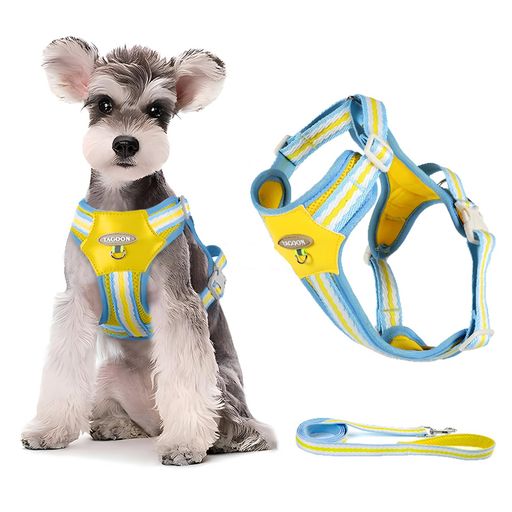 Costand犬用ハーネス犬用胴輪[2025最新型犬ハーネス]小型犬/中型犬/猫ハーネス通気性軽量安全簡単着脱身体に優しい咳き込み軽減サイズ調整可夜間反射材ドーパミン色人気おしゃれ可愛い(XL)